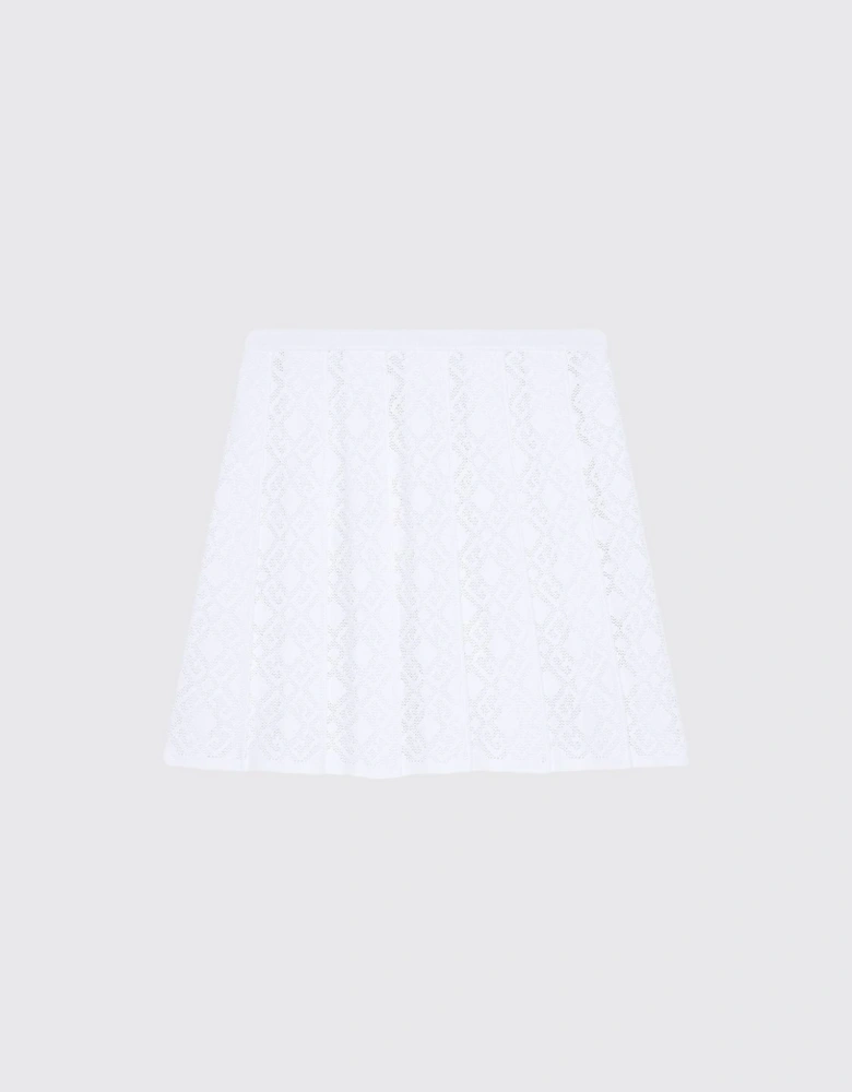 Knit Pleated Mini Skirt