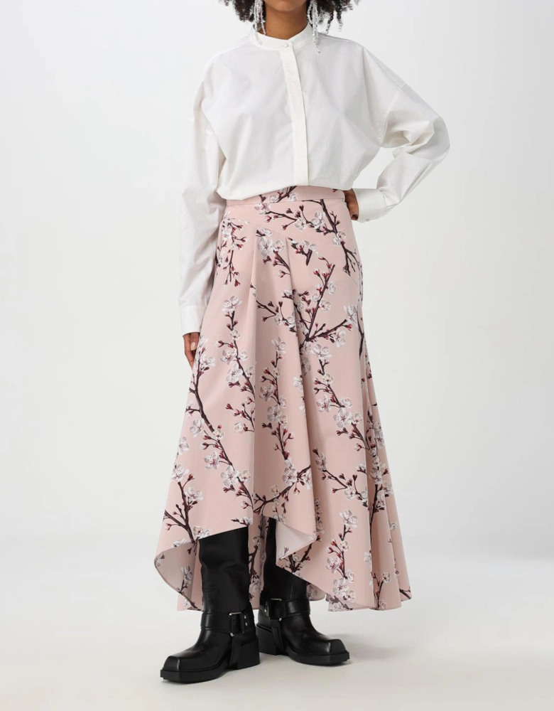 Floral Print Midi Aline Skirt