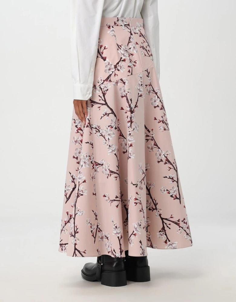 Floral Print Midi Aline Skirt