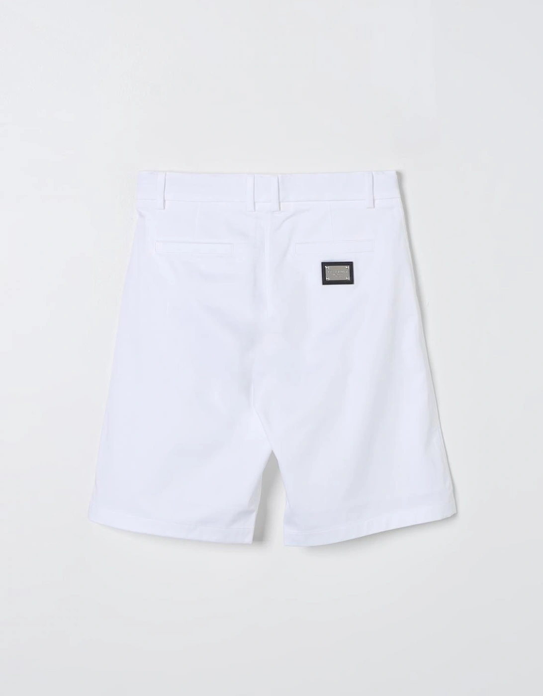Pleated Cotton Shorts