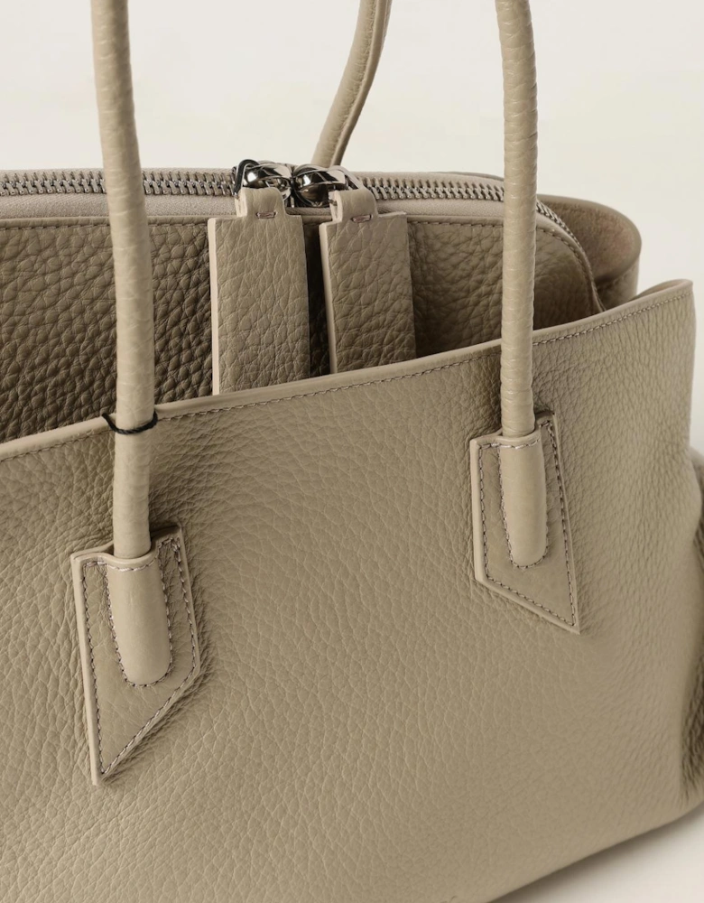 Asymmetrical Leather Tote Bag