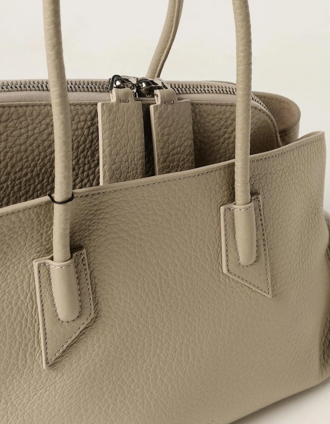 Asymmetrical Leather Tote Bag