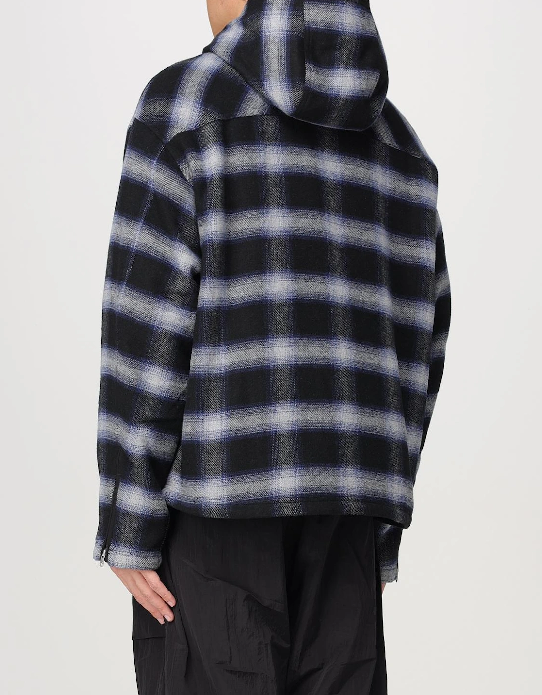 Hooded Plaid Flannel Shirt