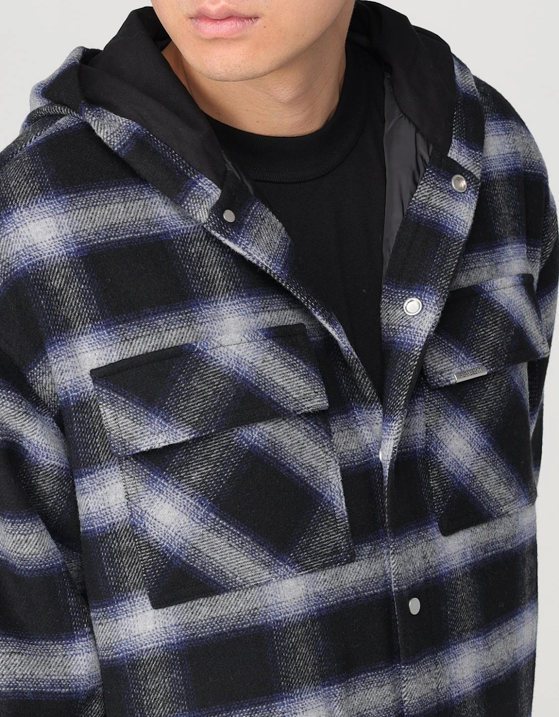 Hooded Plaid Flannel Shirt