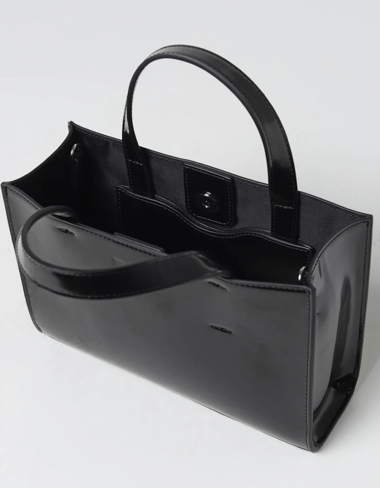 Patent Leather Top Handle Bag