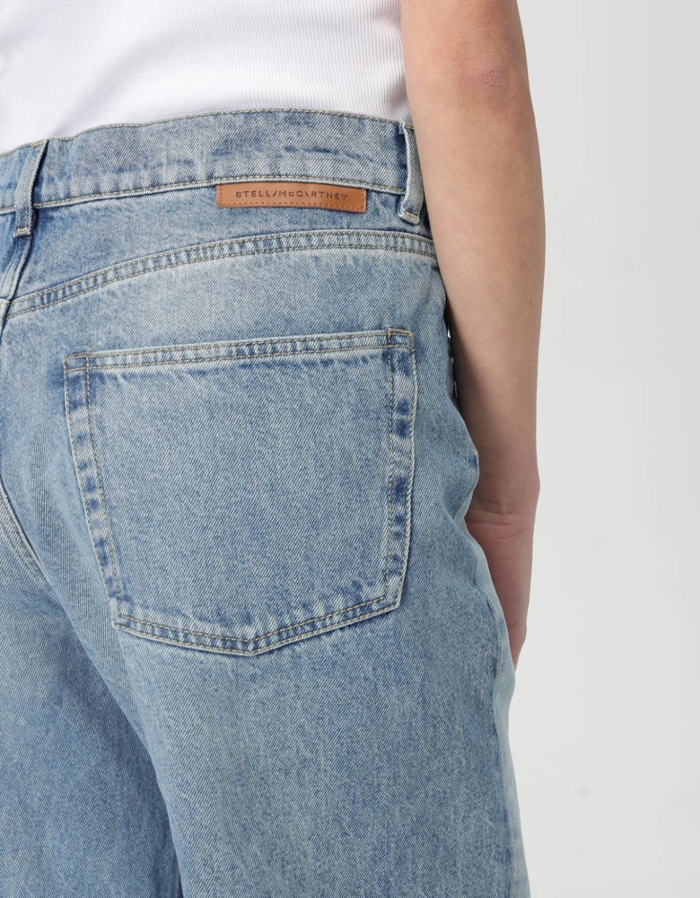 TwoTone Denim Wide Leg Jeans