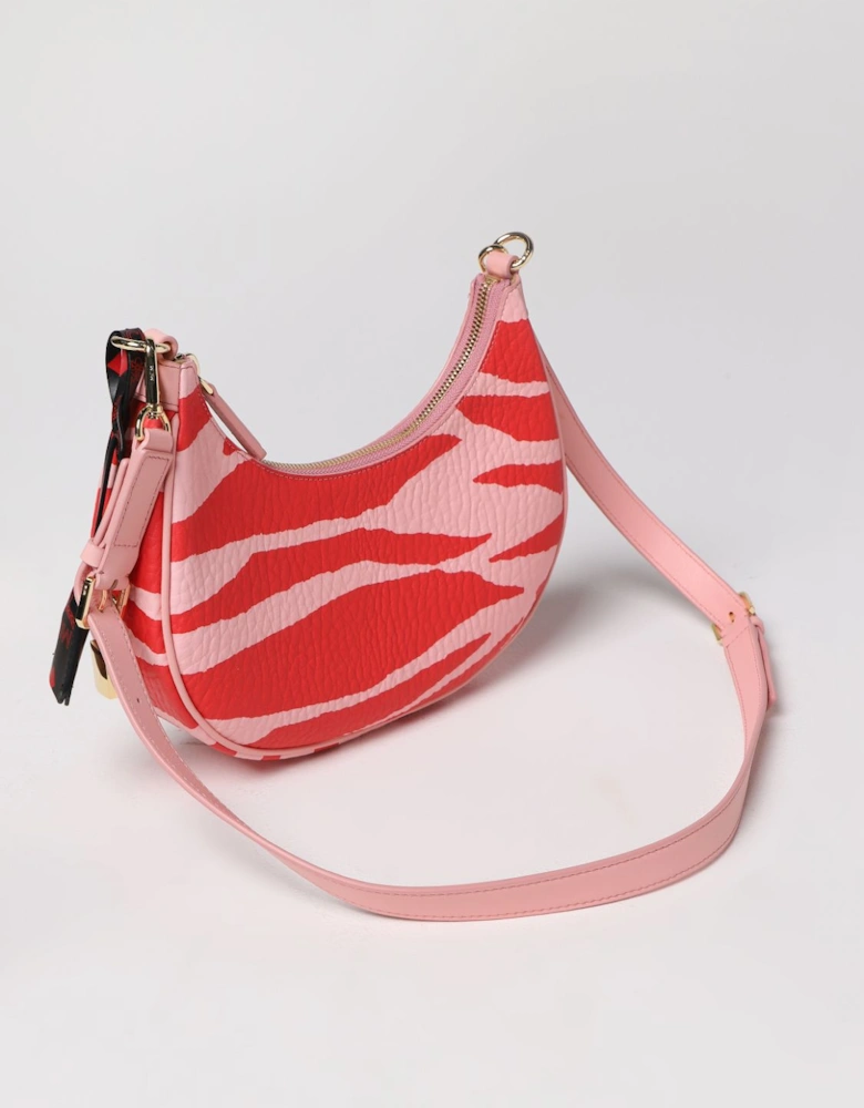 Half Moon Zebra Print Shoulder Bag