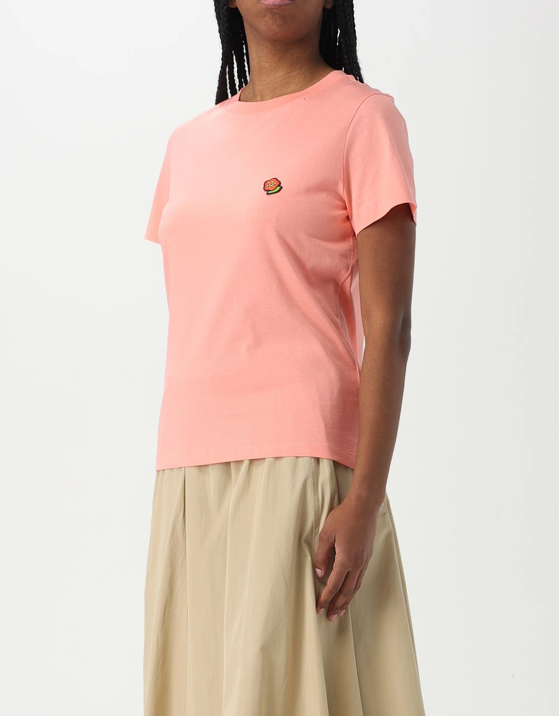 Embroidered Flower Short Sleeve Tee