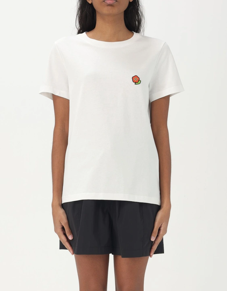 Embroidered Flower Short Sleeve Tee