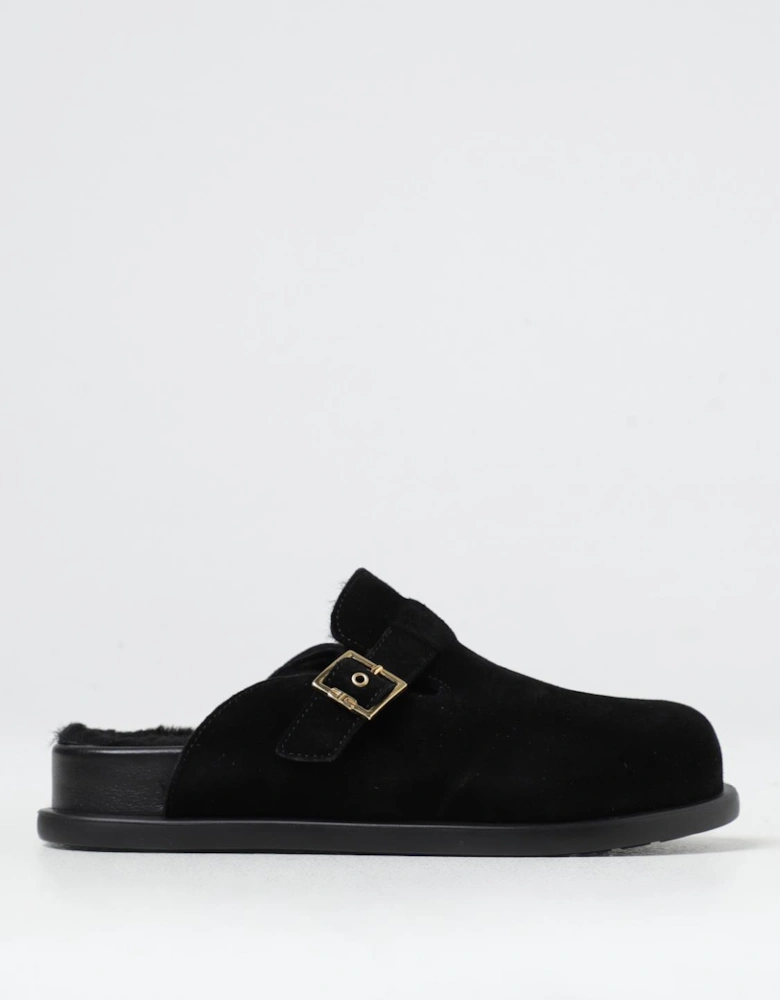 ShearlingLined Suede Clogs