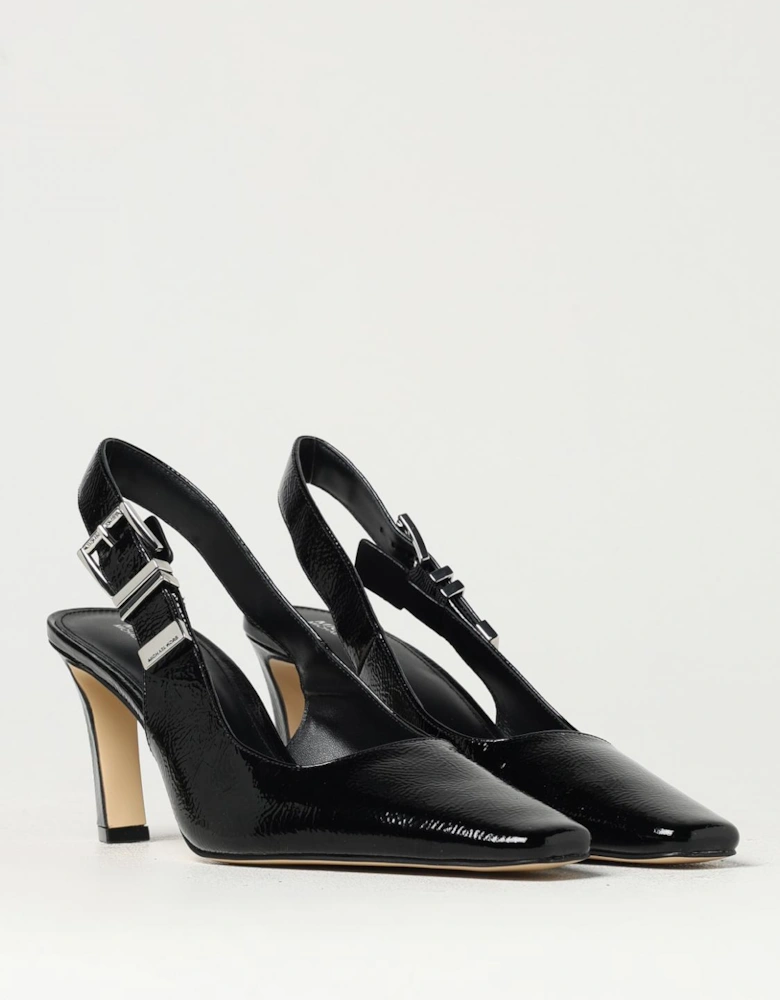 Slingback Heels Patent Leather Buckle