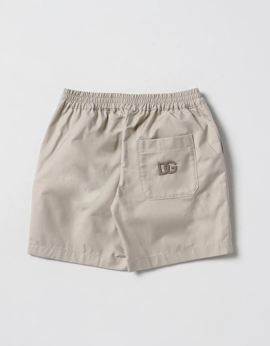 Kids Pleated Cotton Shorts