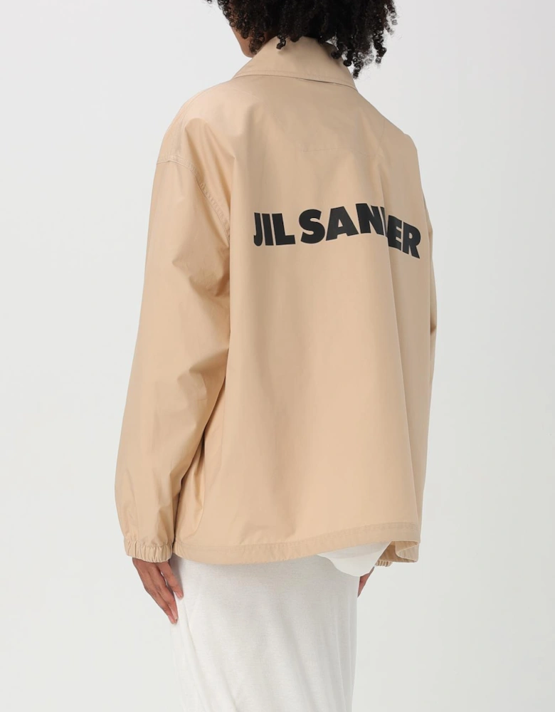 Relaxed Cotton Jacket Drawstring Hem