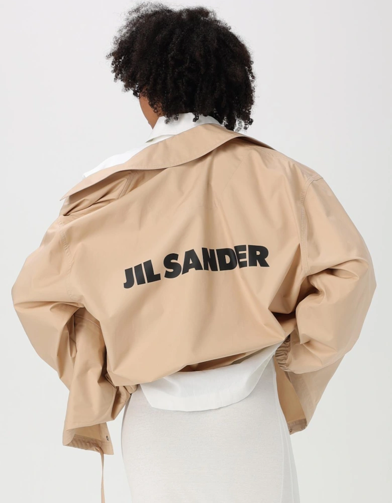 Relaxed Cotton Jacket Drawstring Hem