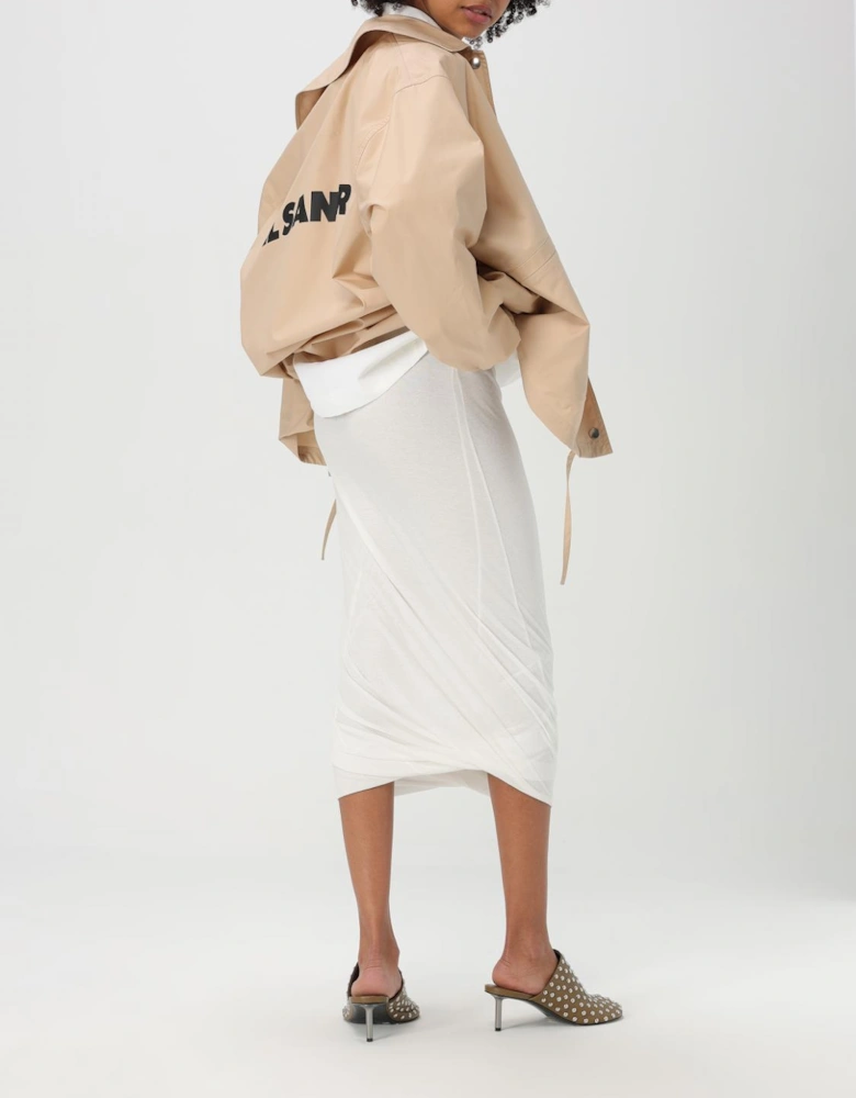 Relaxed Cotton Jacket Drawstring Hem