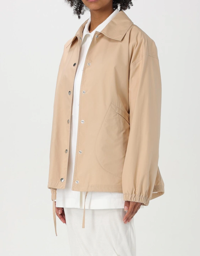 Relaxed Cotton Jacket Drawstring Hem