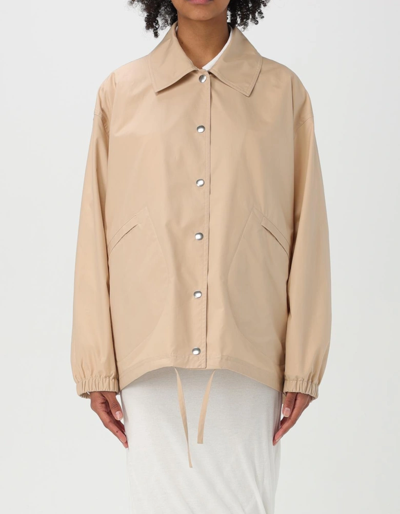 Relaxed Cotton Jacket Drawstring Hem