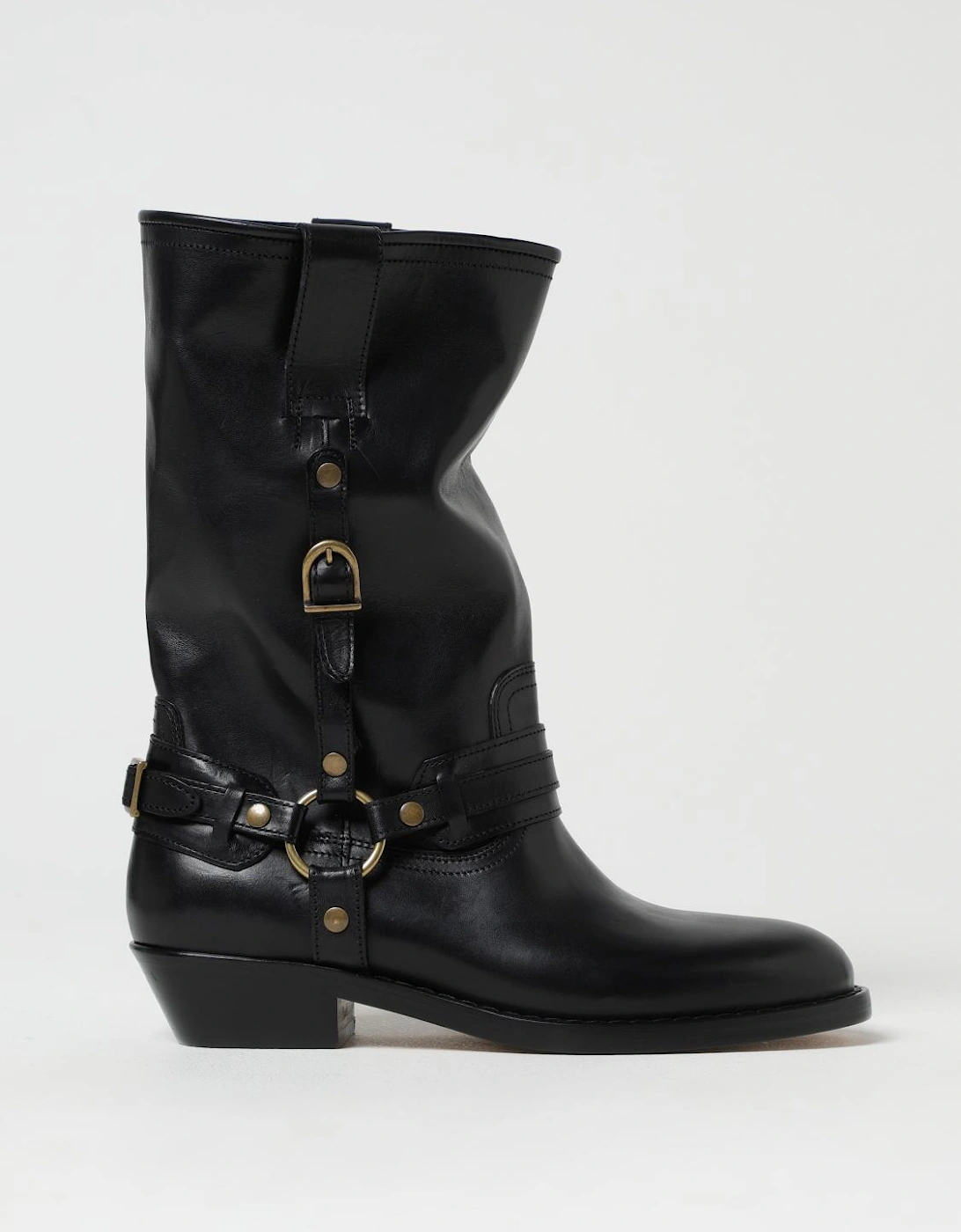 Dicker Ankle Boots Leather Buckle