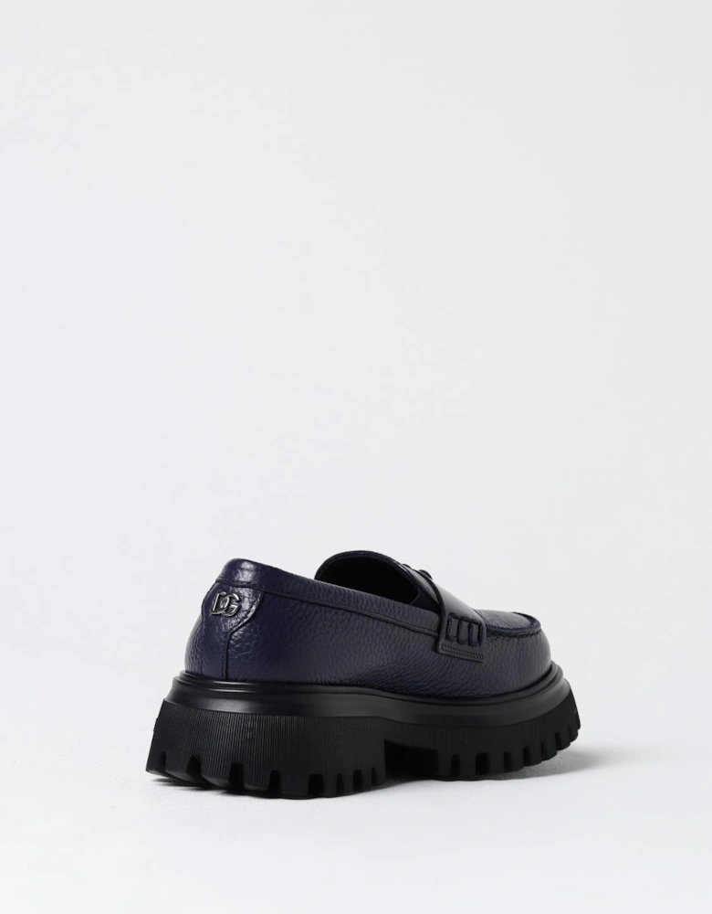 Pebbled Leather Tassel Loafers
