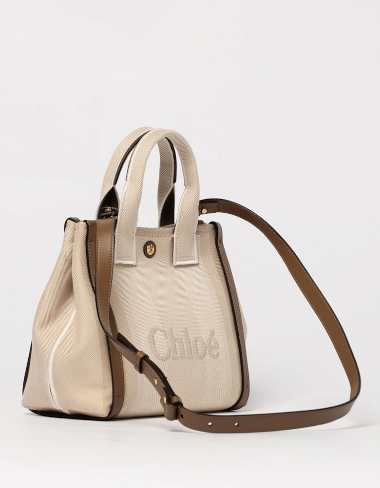 Woody Small Tote Canvas Leather