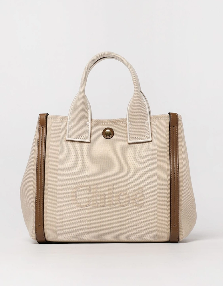 Woody Small Tote Canvas Leather