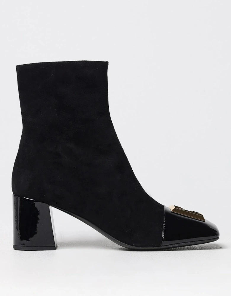 Suede Ankle Boots Block Heel