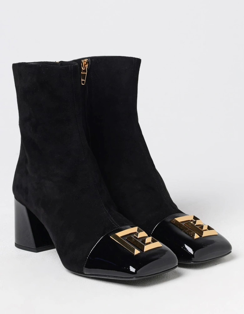 Suede Ankle Boots Block Heel