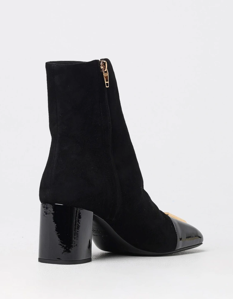 Suede Ankle Boots Block Heel