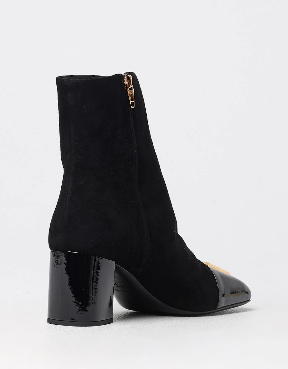 Suede Ankle Boots Block Heel