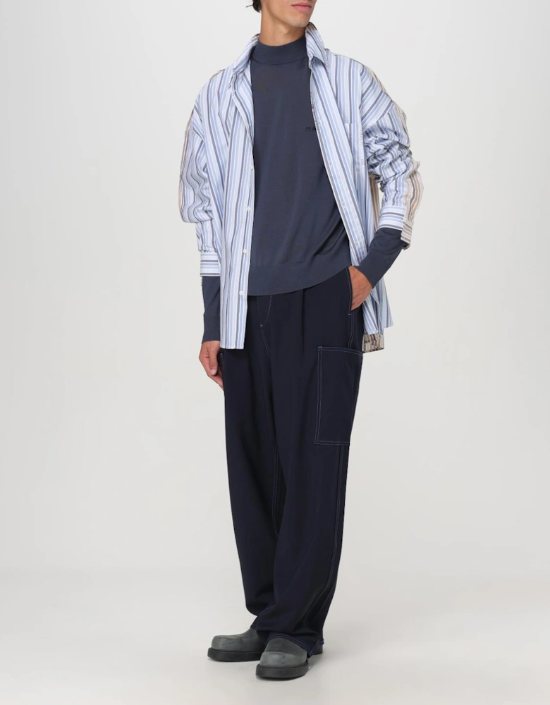 Mock Neck Wool Knit Sweater