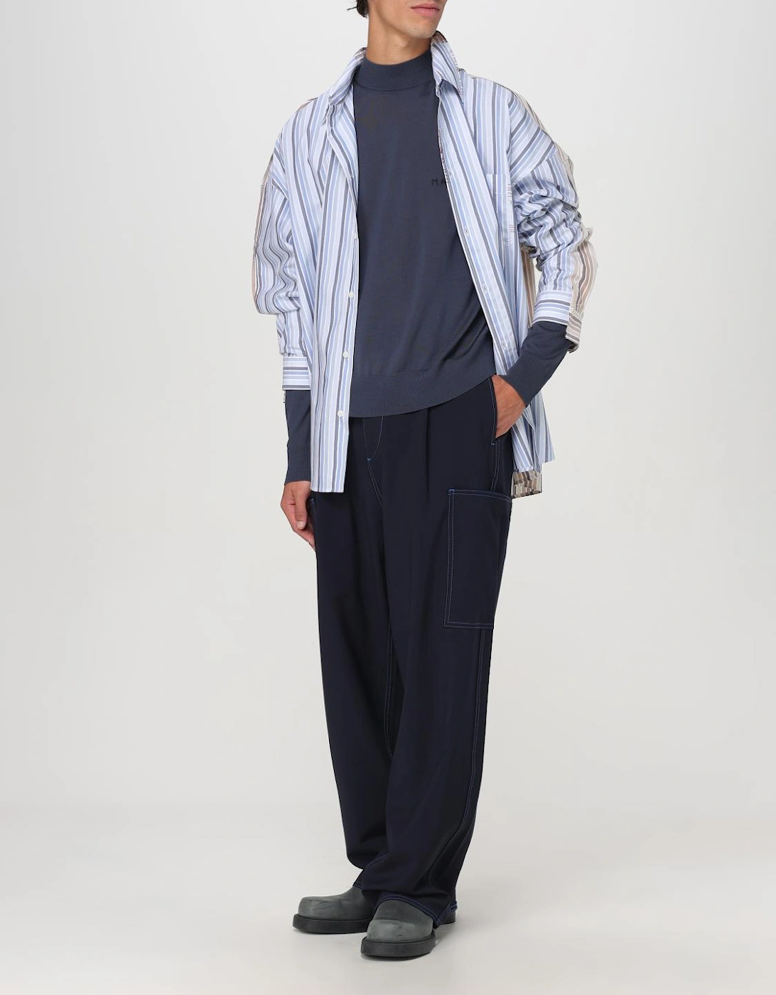 Mock Neck Wool Knit Sweater