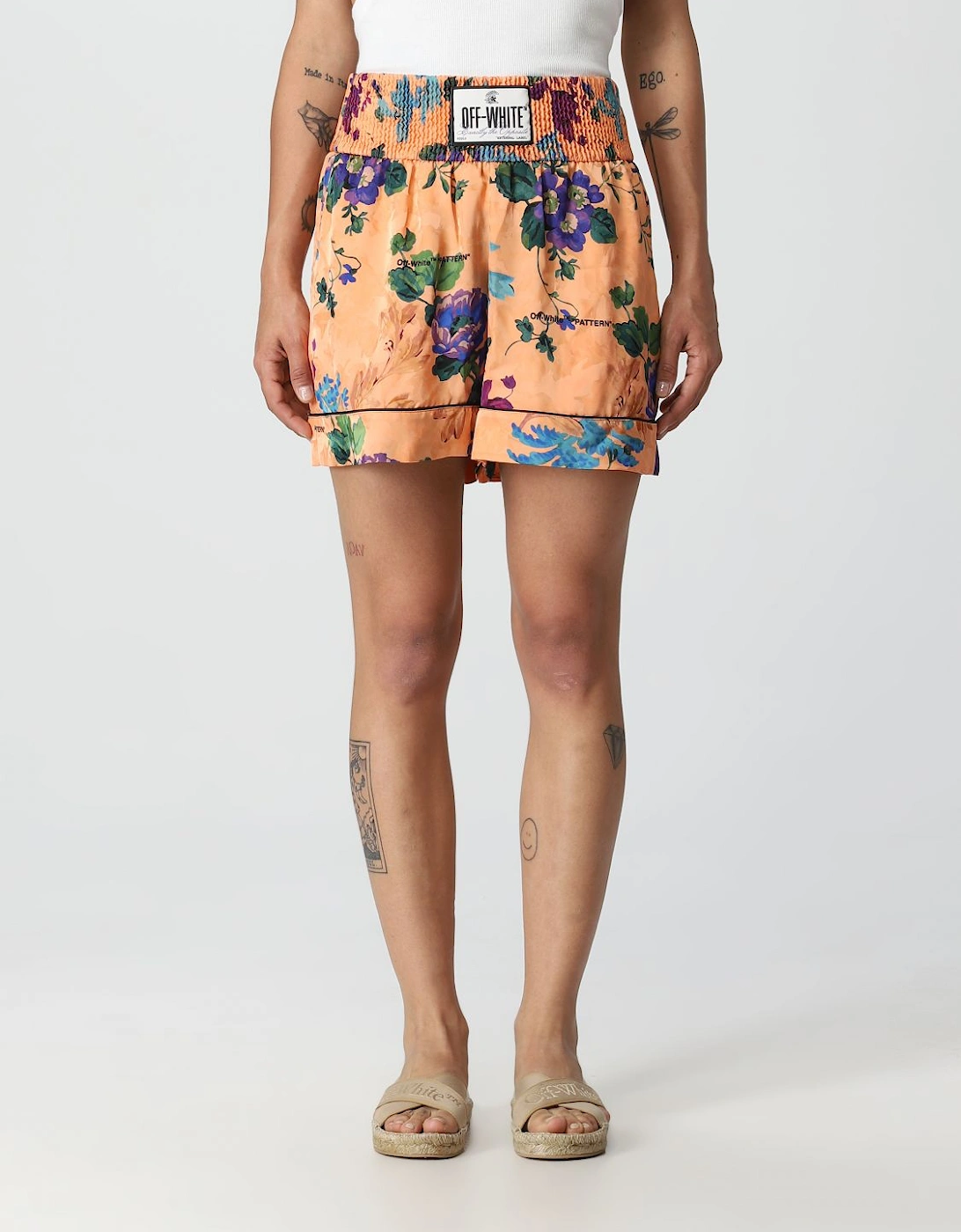 Floral Print Silk Shorts, 6 of 5