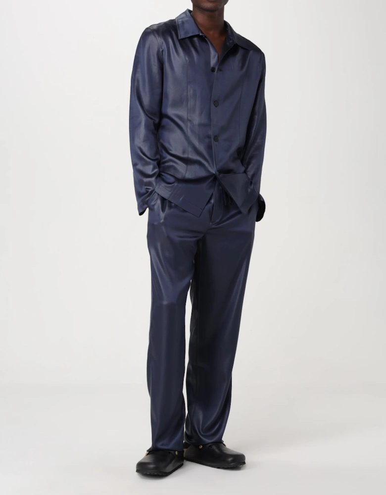 RelaxedFit Satin Trousers