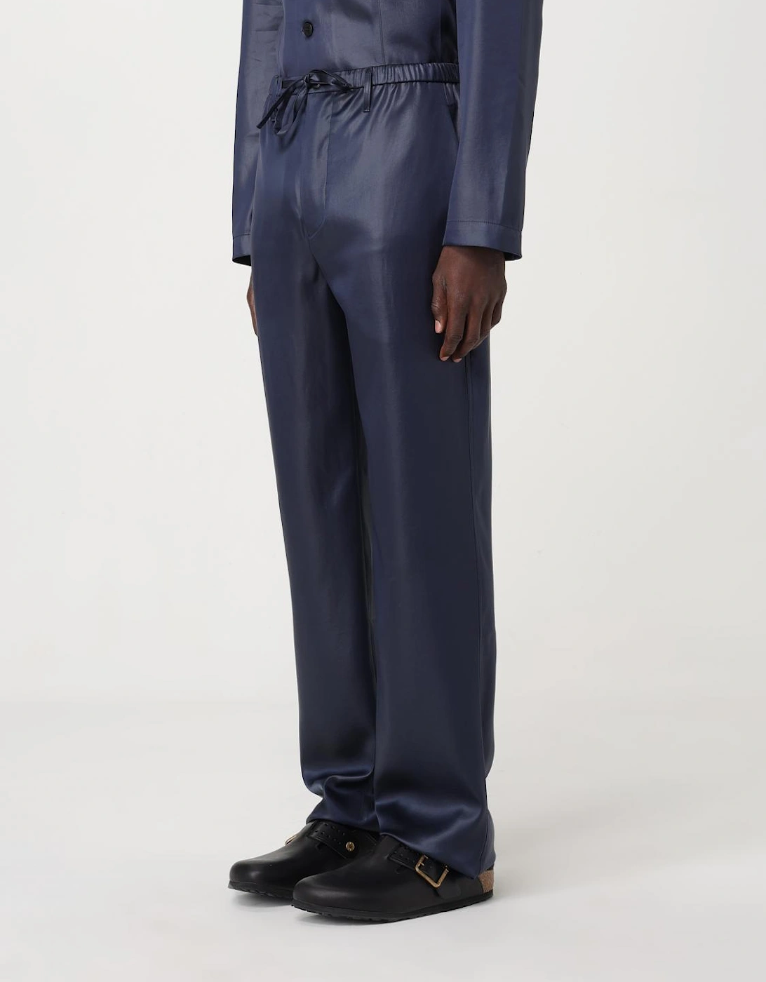 RelaxedFit Satin Trousers