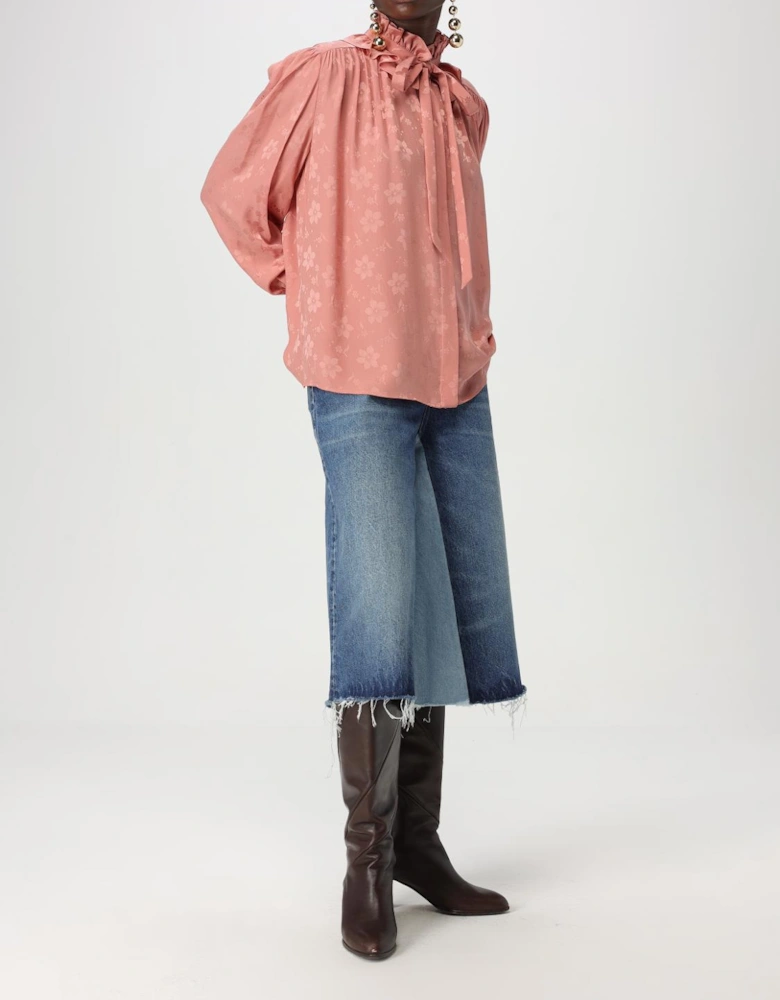 Denim Midi Skirt TwoTone Design