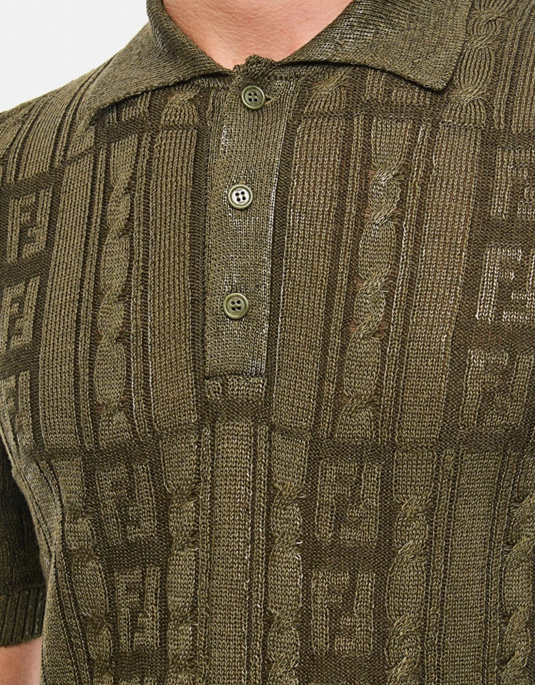 Knit Polo Shirt FF Monogram