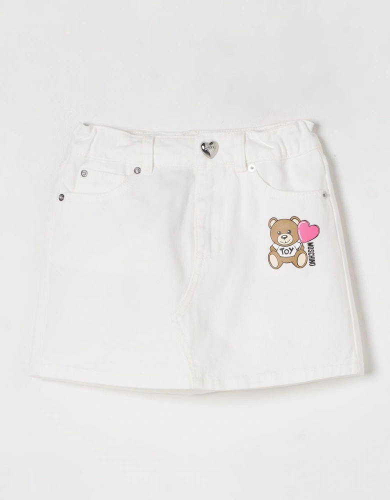 Mini Teddy Bear Denim Skirt