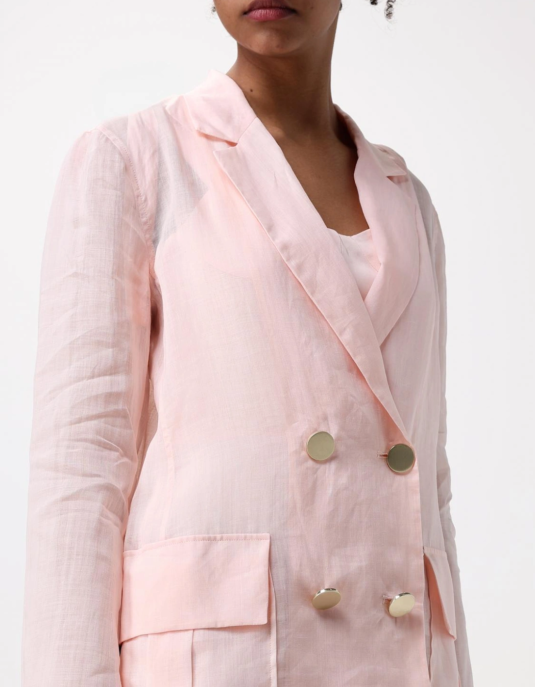 Linen DoubleBreasted Blazer