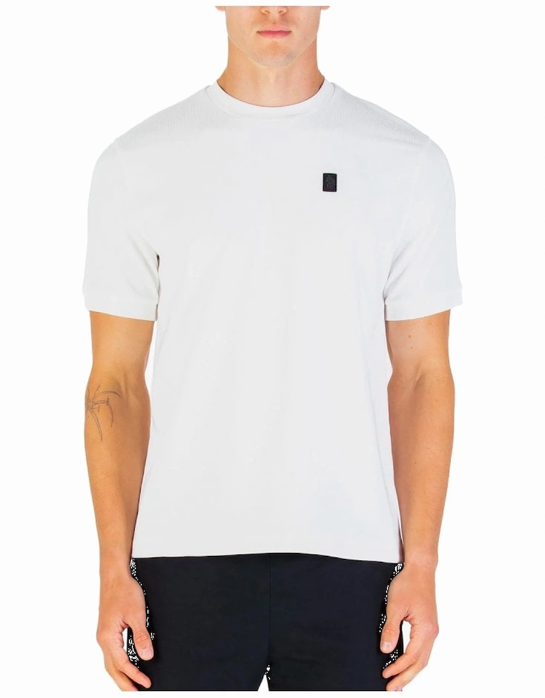 Luke Keswick Rib Detail Crew T Shirt White, 5 of 4