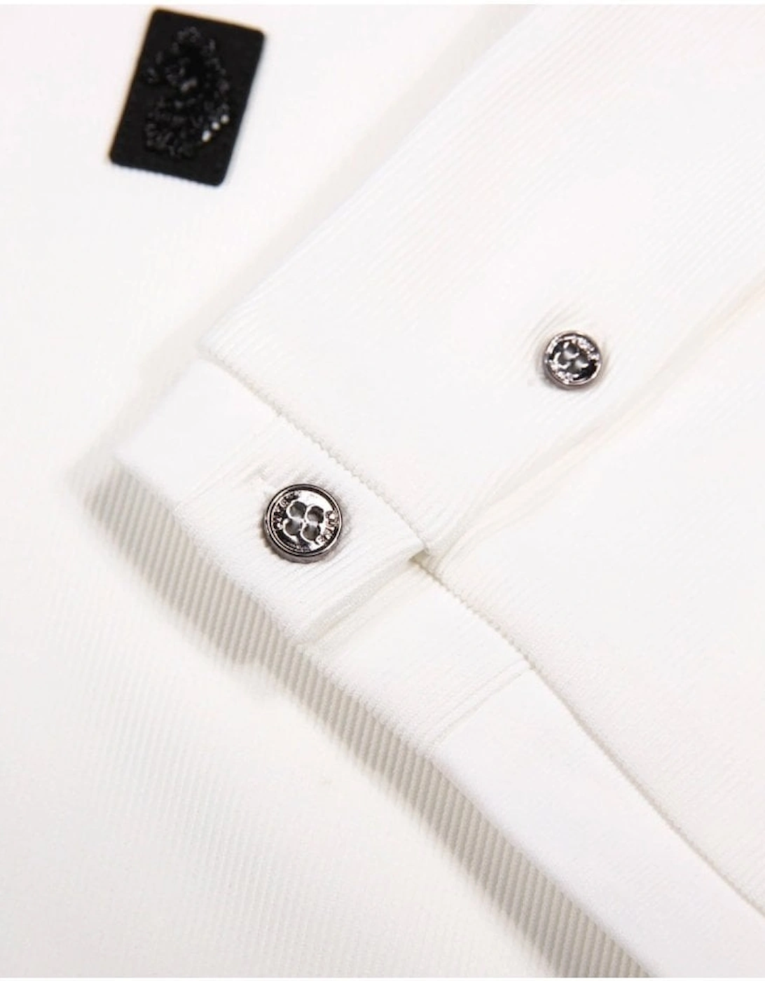Luke Keswick Rib Detail Crew T Shirt White