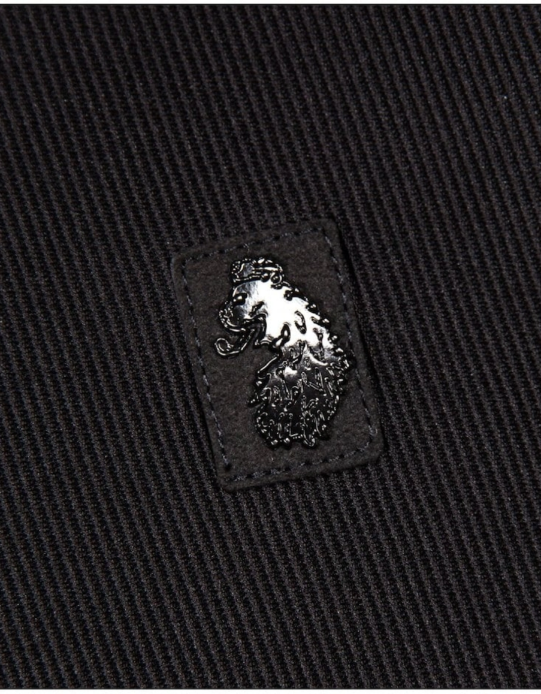 Luke Penrith Zip Neck Short Sleeve Polo Black