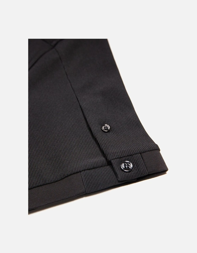 Luke Penrith Zip Neck Short Sleeve Polo Black