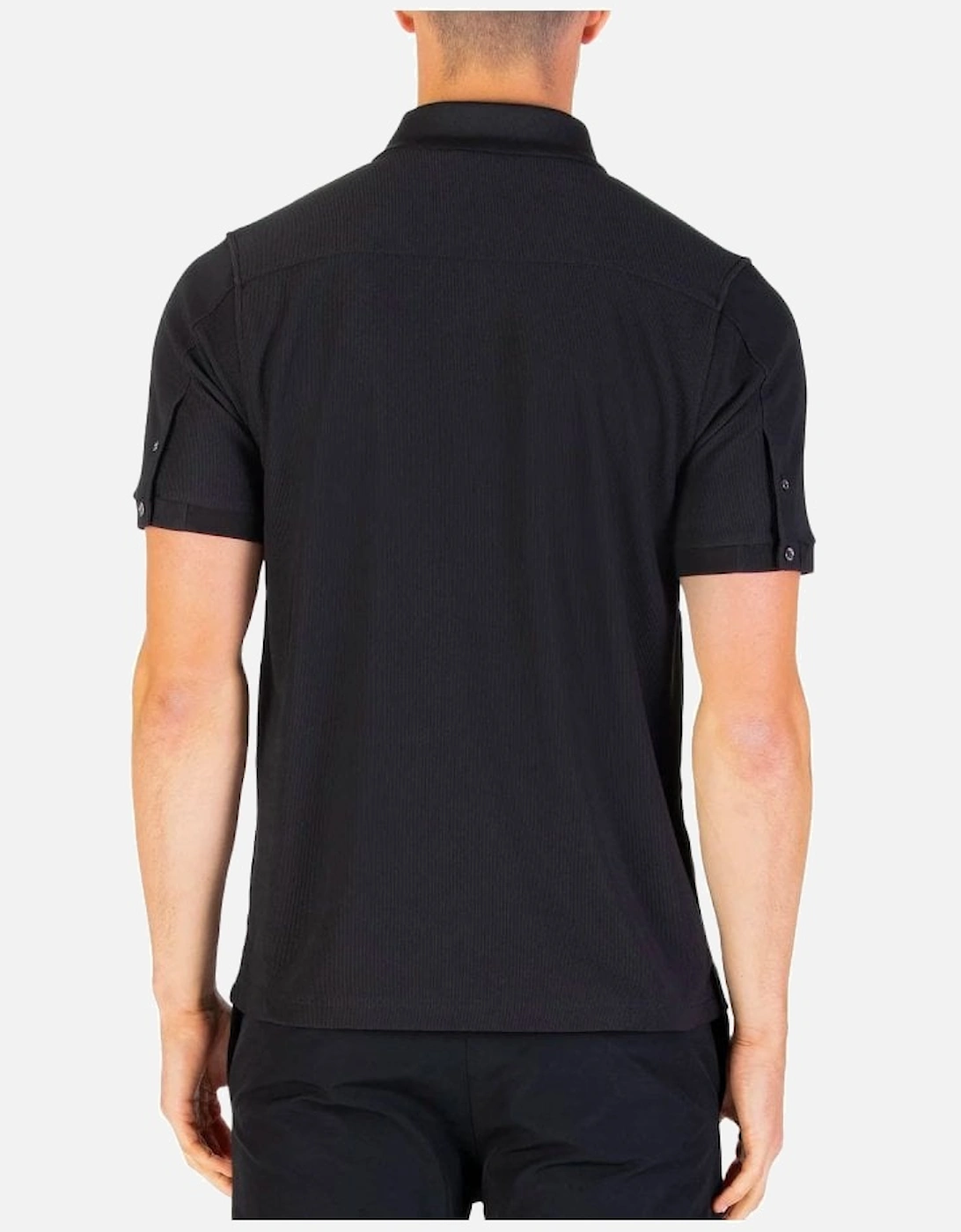 Luke Penrith Zip Neck Short Sleeve Polo Black