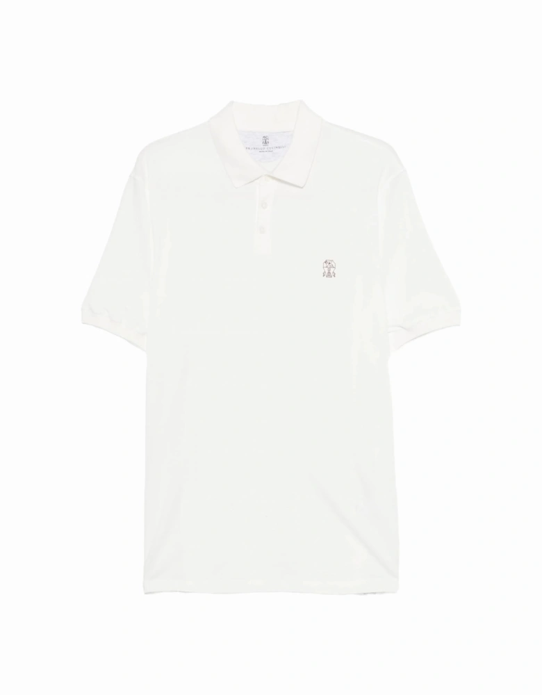 Emblem Piquet Polo White