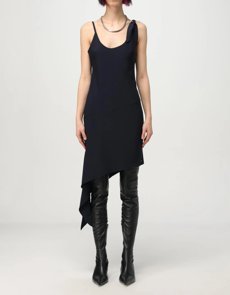 Asymmetrical Hem Midi Dress