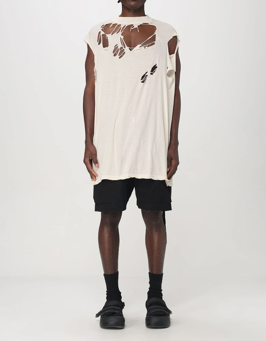 Distressed Sleeveless Oversized Top, 6 of 5