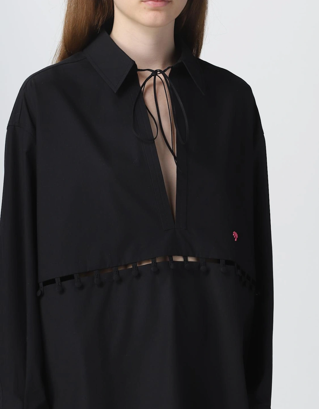 Shirt Dress with Cutouts