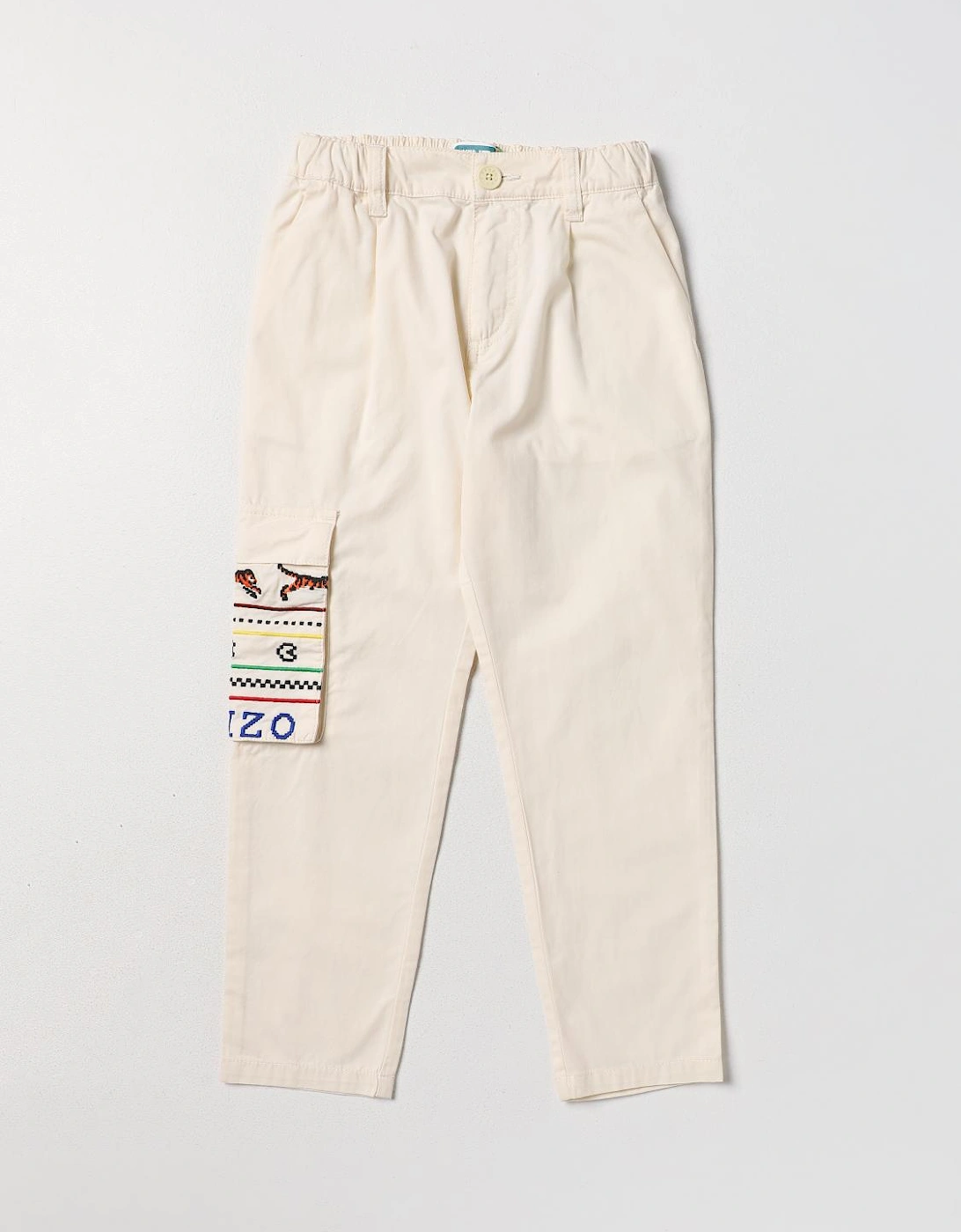 Kids Casual Pants with Embroidered Pocket, 3 of 2