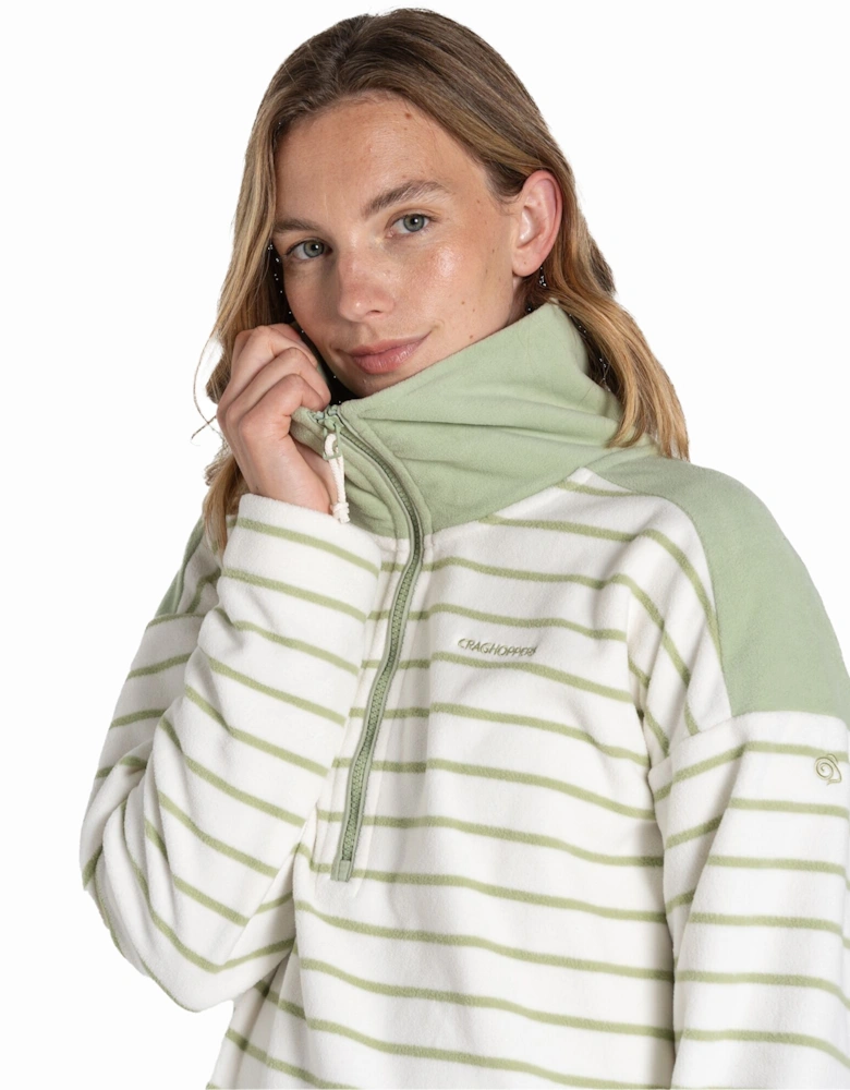 Womens/Ladies Lily Stripe Half Zip Fleece Top