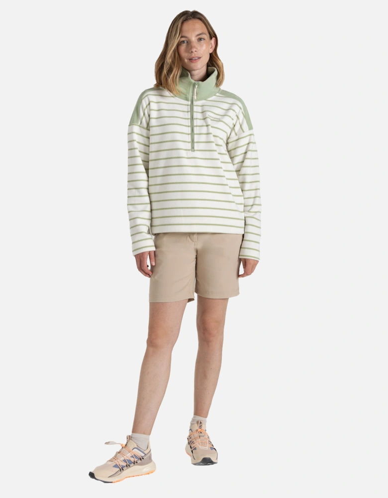 Womens/Ladies Lily Stripe Half Zip Fleece Top